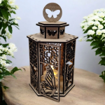 Drevená lucerna - Motýľ