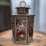 Drevená lucerna - Vták