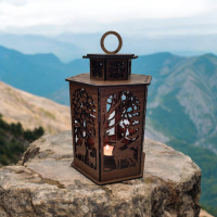 Drevená lucerna - Jelene