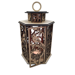 Drevená lucerna - Vtáčiky