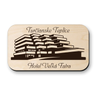 Drevená magnetka Turčianske Teplice - Hotel Veľká Fatra
