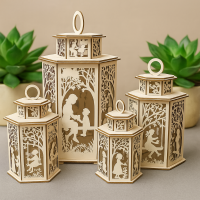 Drevený lampáš - Matka a dieťa