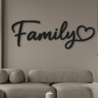 Drevený nápis na stenu – Family