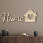 Drevený nápis na stenu – Home