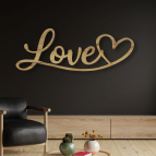 Drevený nápis na stenu – Love
