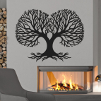 Drevený strom života na stenu – Srdce rodiny