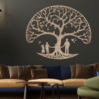 Drevený strom života na stenu – Rodinné puto