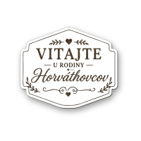 Personalizovaná drevená tabuľka - Vitajte u rodiny