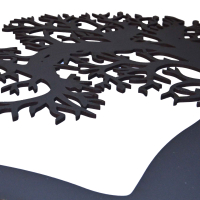 Rodinný strom z dreva na stenu - Otec, mama, dcéra a mačka