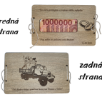 Drevená svadobná obálka na peniaze – farmári
