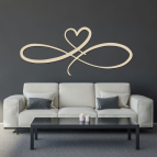 Drevený svadobný obraz – Nekonečná láska so srdcom