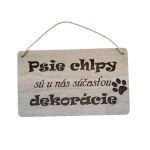 Drevená tabuľka - Psie chlpy