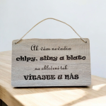 Drevená tabuľka - Vitajte u nás