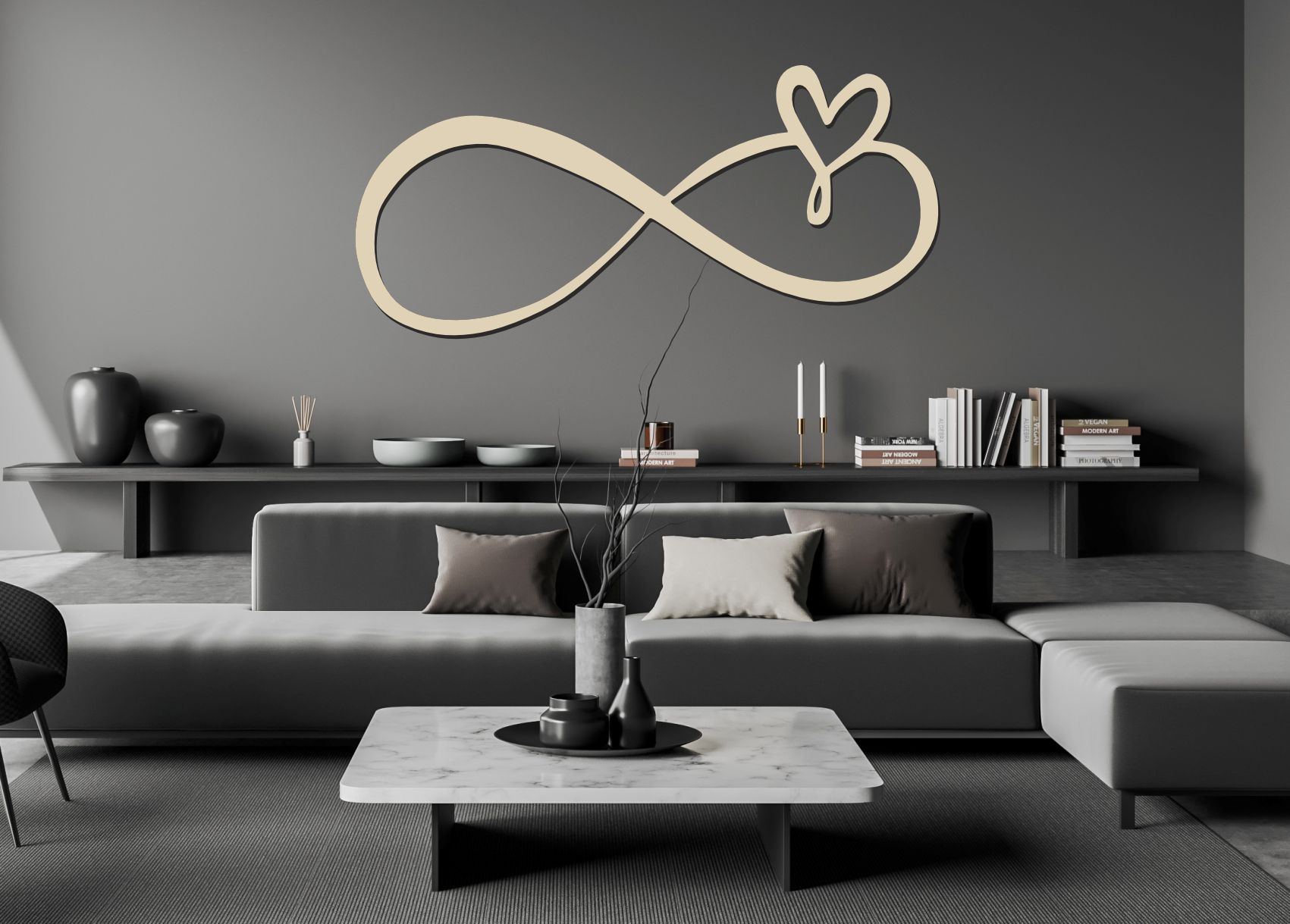 Drevený svadobný obraz – Nekonečno s kvapkou lásky