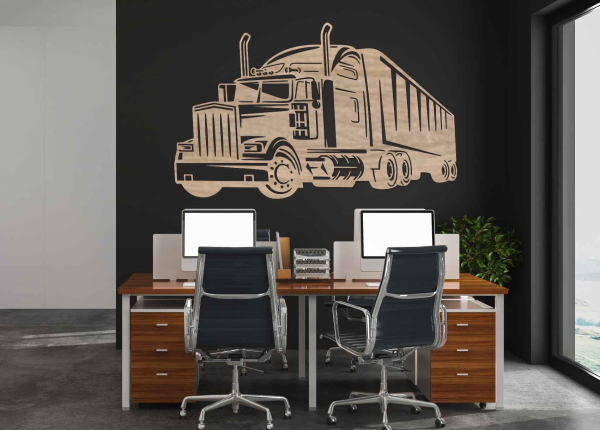 Drevený obraz na stenu - Kamión
