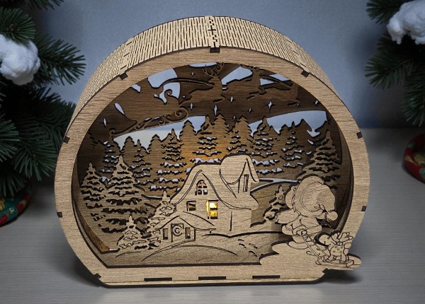 Drevená zimná dedinka