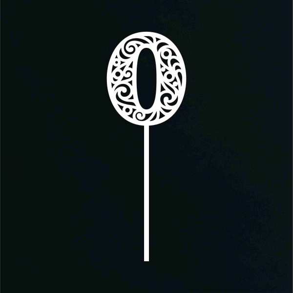 Drevené zapichovacie číslo - 0