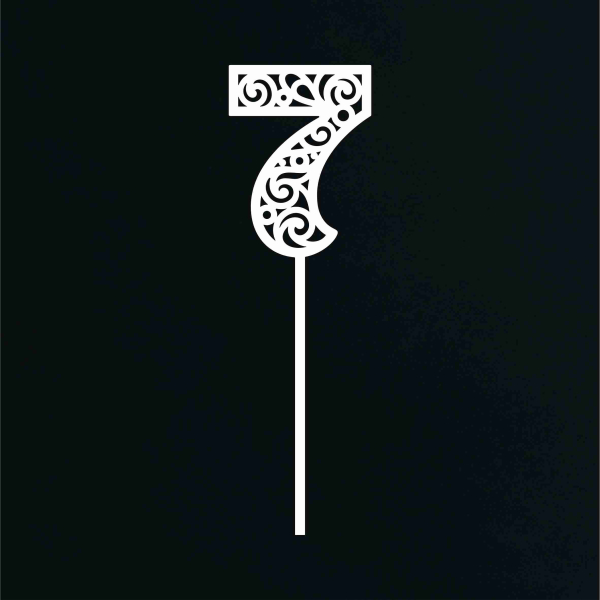 Drevené zapichovacie číslo - 7