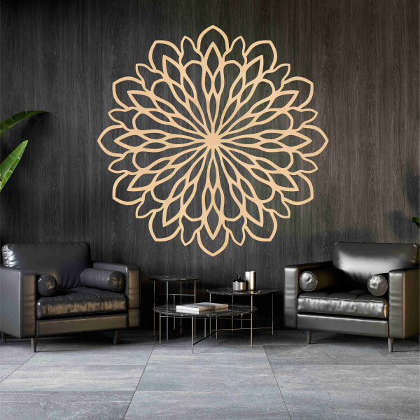 Drevená mandala na stenu