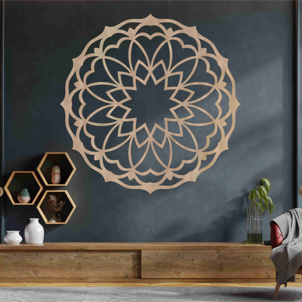 Drevená mandala na stenu - Star