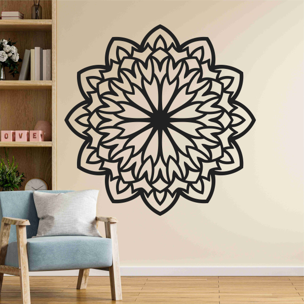 Drevená mandala na stenu