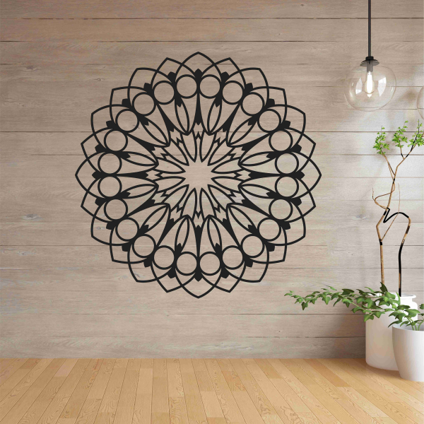 Drevená mandala na stenu