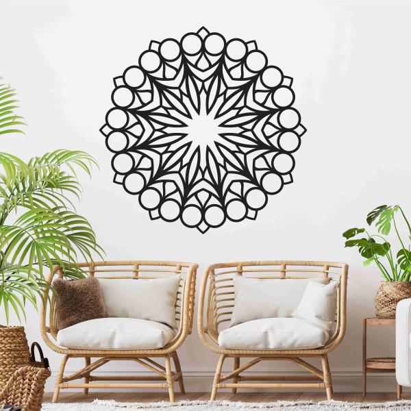 Drevená mandala na stenu - Planet