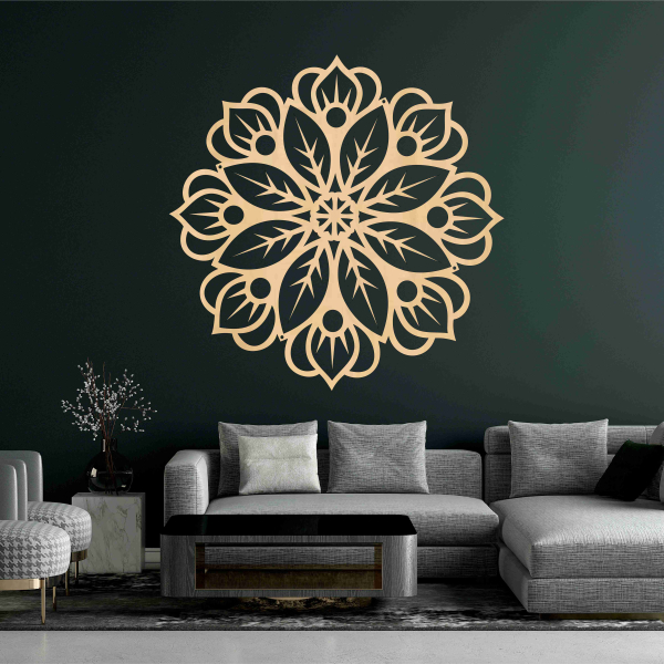 Drevená mandala na stenu