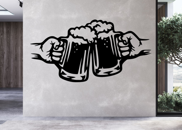 Drevený obraz – Pivové poháre