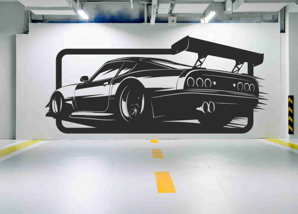 Drevený obraz na stenu - Závodné auto