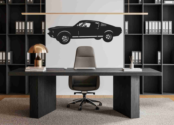 Drevený obraz na stenu - Mustang