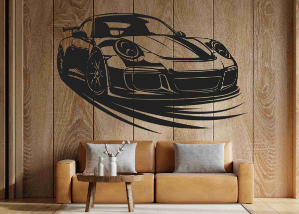 Drevený obraz na stenu - Porche