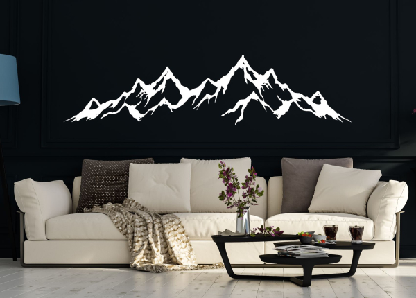 Drevená nástenná dekorácia – Silueta hôr