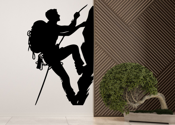 Drevený obraz na stenu – Horolezec