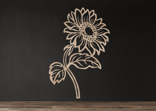 Drevený obraz na stenu – Slnečnica