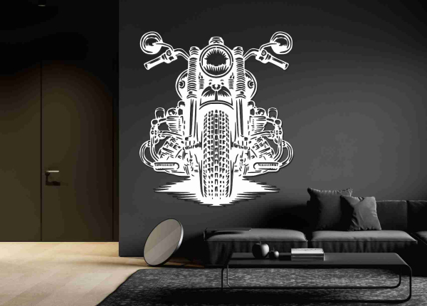 Drevený obraz na stenu - Harley Davidson