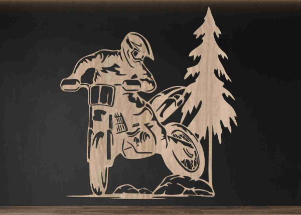 Drevený obraz na stenu - MotoCross obraz