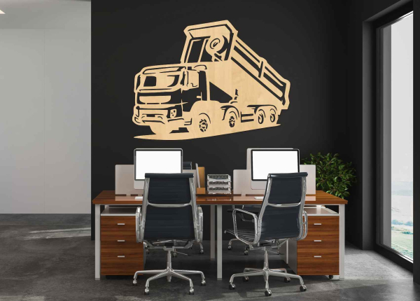 Drevený obraz na stenu – Nákladné auto