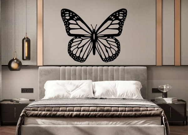 Drevený obraz – Motýľ Monarch