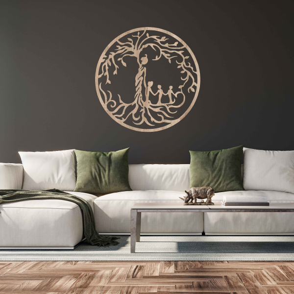 Drevený strom života na stenu