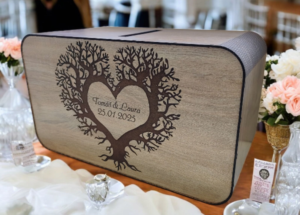 Svadobná truhlica na peniaze - XXL strom