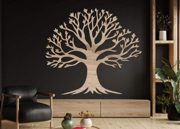 Drevený strom života na stenu – Strom rovnováhy